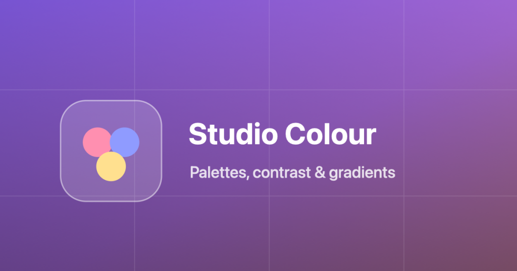 Studio Colour blog cover — palettes, contrast and gradients