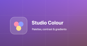 Studio Colour blog cover — palettes, contrast and gradients