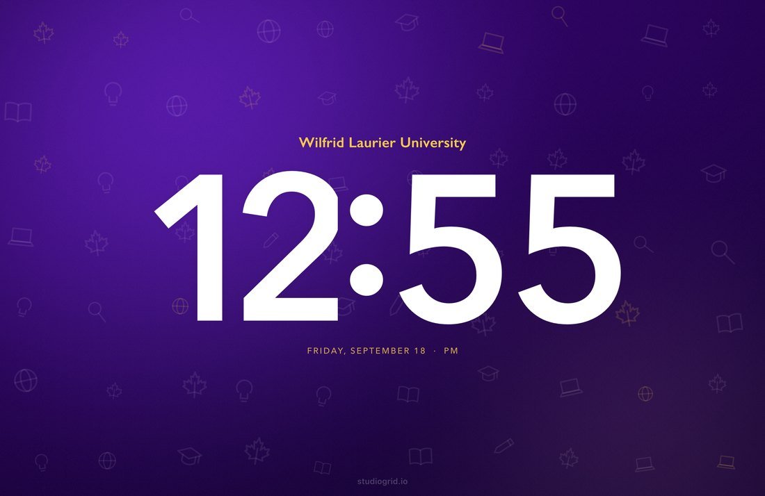 Wilfrid Laurier University screensaver