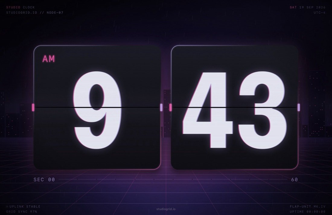 Studio Flip Clock screensaver